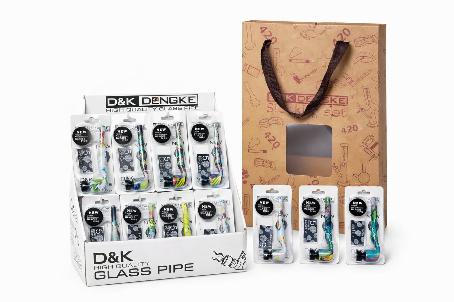 D&K Glaspfeife farbig